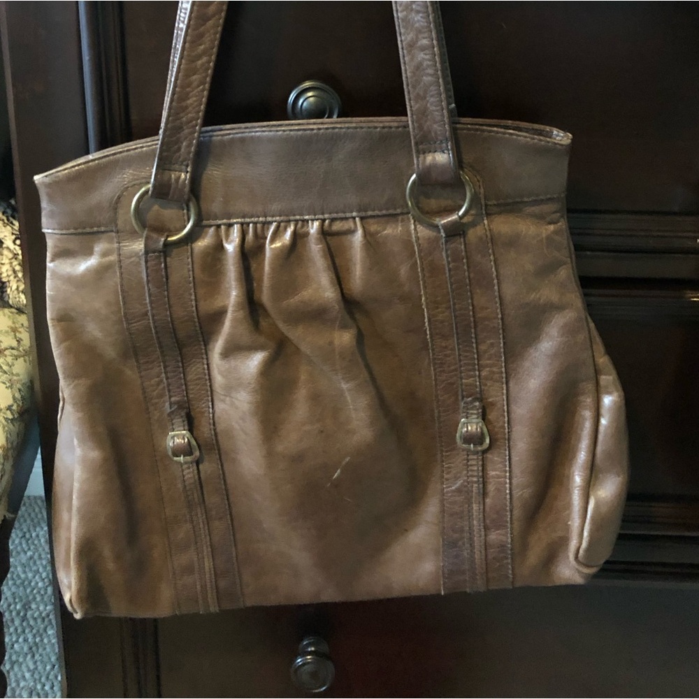 Vintage real leather Old Lady Bag